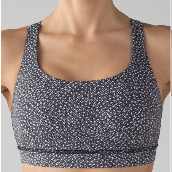 lululemon Energy Bra Frozen Fizz White Luxtreme Black sz6 - Picture 5 of 13